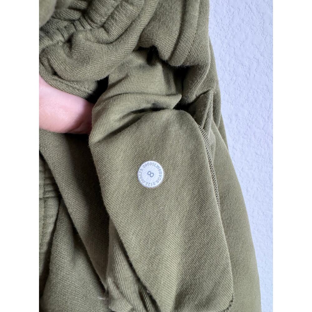 Lululemon Loungeful High Rise Wide Leg Cropped Sweatpants Womens size 8 Green - Picture 5 of 7